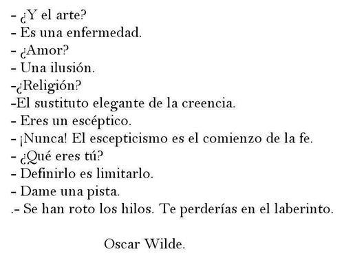 Oscar Wilde...maravilloso!